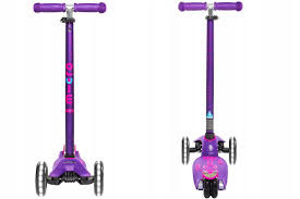 Hulajnoga dziecięca Maxi MICRO Deluxe świecące koła LED fioletowa