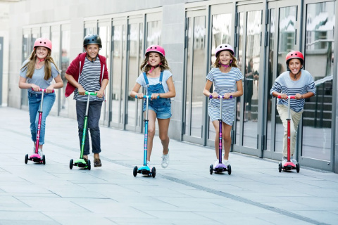 Hulajnoga dziecięca Maxi MICRO Deluxe świecące koła LED fioletowa