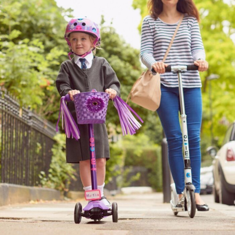 Hulajnoga dziecięca Maxi MICRO Deluxe świecące koła LED fioletowa