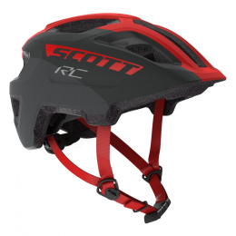 Kask rowerowy dziecięcy SCOTT Spunto RC Helmet (czarno-czerwony, M/50-56)