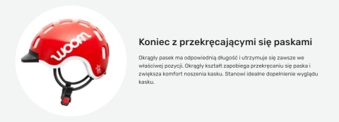 KASK ROWEROWY DZIECIĘCY WOOM KIDS 2 RED XS 46-50CM