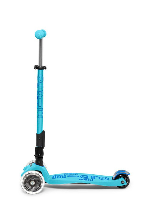 Hulajnoga dziecięca Maxi MICRO Deluxe świecące koła LED składana jasnoniebieska