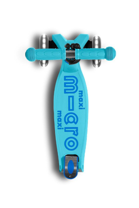 Hulajnoga dziecięca Maxi MICRO Deluxe świecące koła LED składana jasnoniebieska