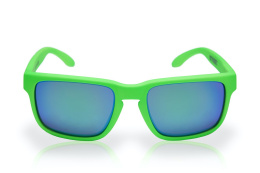 Okulary sportowe NEON Street zielone (green fluo), szkła niebieskie