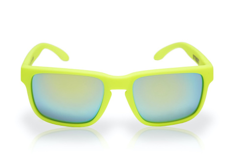 Okulary sportowe NEON Street żółte (yellow fluo), szkła niebieskie