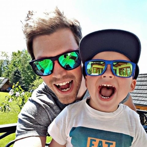 Okulary dziecięce NEON Jocker royal blue (lens: gold cat.3)