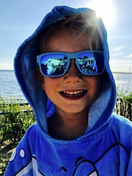 Okulary dziecięce NEON Jocker orange fluo (lens: gold cat.3)