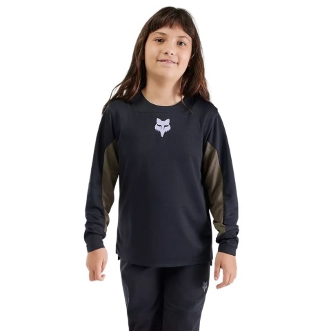 Koszulka FOX młodzieżowa z długim rękawem - Defend Park (black, rozmiar YL)