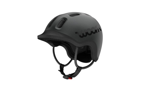 Kask rowerowy dziecięcy WOOM Ready (Charcoal Metallic, M/53-57)