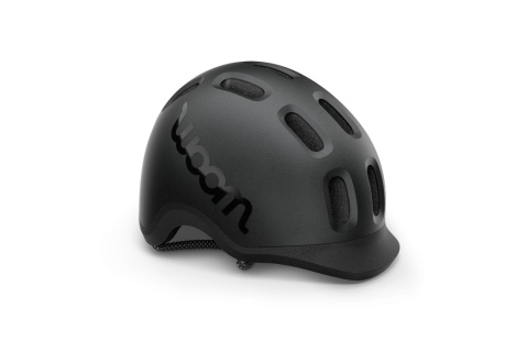 Kask rowerowy dziecięcy WOOM Ready (Charcoal Metallic, M/53-57)