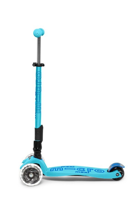 Hulajnoga dziecięca Maxi MICRO Deluxe świecące koła LED składana jasnoniebieska