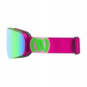 GOGLE NEON MAD PINK FLUO SZYBA GREEN CAT3