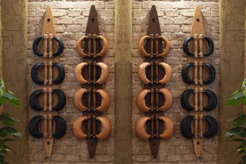 Hantle NOHrD SwingBell 2-8 Kg z tablicą Board Classic Orzech Skóra