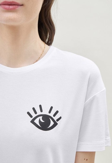 T-shirt do jogi AWAKEN - biały