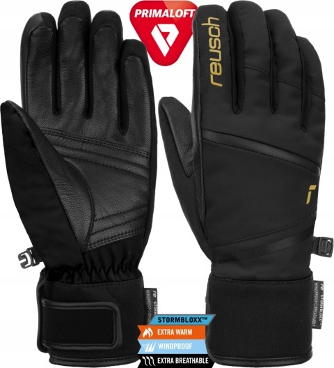 REUSCH DAMSKIE RĘKAWICE ZIMOWE TESSASTORMBLOXX BLACK/GOLD