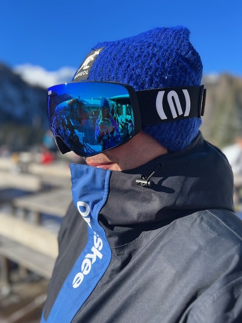 GOGLE NEON ARCTIC NA MAGNES Z PODWÓJNĄ WYMIENNĄ SZYBĄ BLACK/WHITE M1+D2