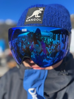 GOGLE NEON ARCTIC NA MAGNES Z PODWÓJNĄ WYMIENNĄ SZYBĄ BLACK/WHITE M1+D2