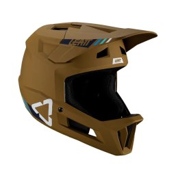 LEATT NOWOŚĆ KASK ROWEROWY MTB GRAVITY 1.0 V24 HELMET PEANUT KOLOR BRĄZOWY ROZMIAR S (55-56 cm)