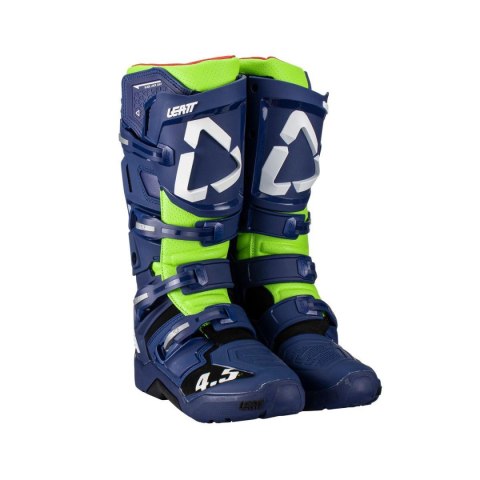 LEATT BUTY CROSS 4.5 ENDURO BOOTS BLUE KOLOR GRANATOWY/ZIELONY FLUO ROZMIAR 42 / 26.5 cm