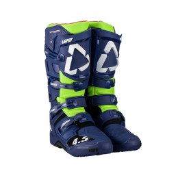 LEATT BUTY CROSS 4.5 ENDURO BOOTS BLUE KOLOR GRANATOWY/ZIELONY FLUO ROZMIAR 48 / 31.5 cm