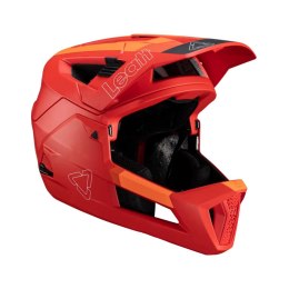 LEATT NOWOŚĆ KASK ROWEROWY MTB ENDURO 4.0 (WYPINANA SZCZĘKA) V24 HELMET RED KOLOR CZERWONY ROZMIAR M (55-59 cm)