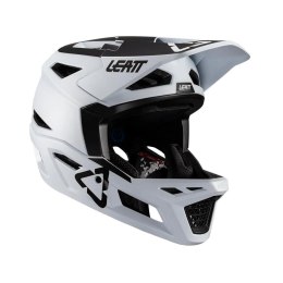 LEATT NOWOŚĆ KASK ROWEROWY MTB GRAVITY 4.0 V24 HELMET WHITE KOLOR BIAŁY ROZMIAR M (57-58 cm)