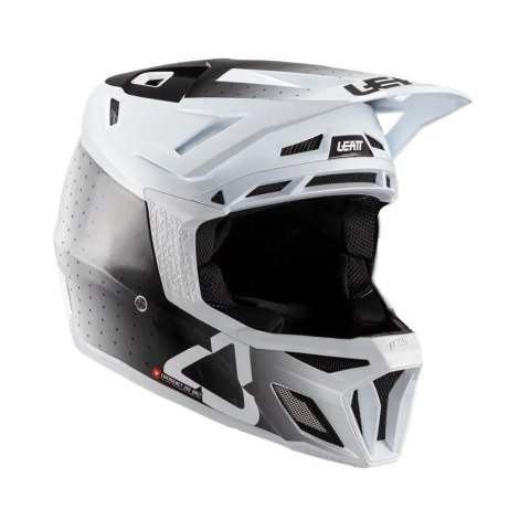 LEATT NOWOŚĆ KASK ROWEROWY MTB GRAVITY 8.0 V24 HELMET WHITE KOLOR BIAŁY/CZARNY ROZMIAR M (57-58 cm)