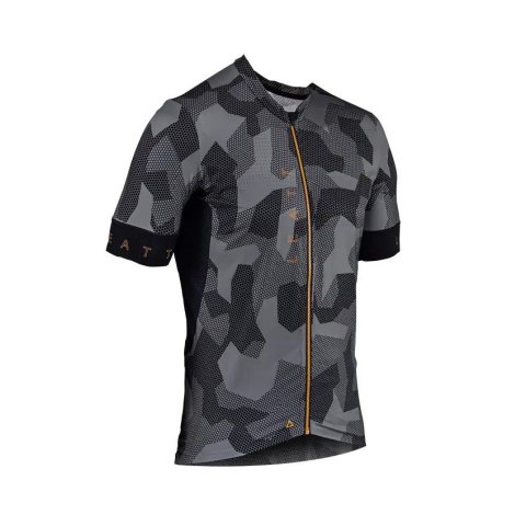 LEATT NOWOŚĆ KOSZULKA ROWEROWA MTB ENDURANCE 5.0 JERSEY CAMO KOLOR CZARNY/ŻÓŁTY ROZMIAR M