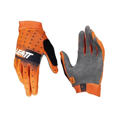 LEATT NOWOŚĆ RĘKAWICE ROWEROWE (DZIECIĘCE) MTB 1.0 GRIPR JR GLOVE GLOW KOLOR POMARAŃCZOWY/CZARNY ROZMIAR L