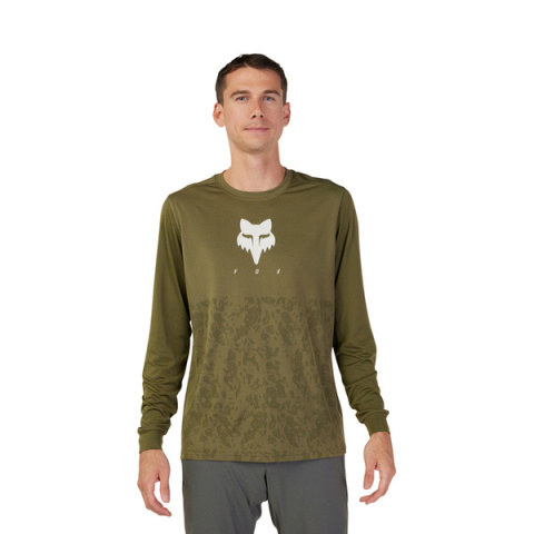 KOSZULKA ROWEROWA Z DŁUGIM RĘKAWEM FOX RANGER TRU DRI OLIVE GREEN XL