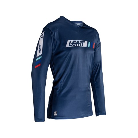 LEATT NOWOŚĆ KOSZULKA ROWEROWA MTB ENDURO 4.0 JERSEY DENIM KOLOR GRANATOWY ROZMIAR XL