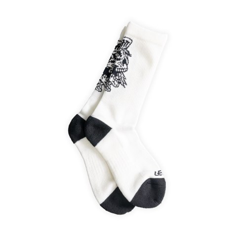 LEATT SKARPETY SKULL SOCKS WHITE KOLOR BIAŁY ROZMIAR S/M (LIMITOWANE)