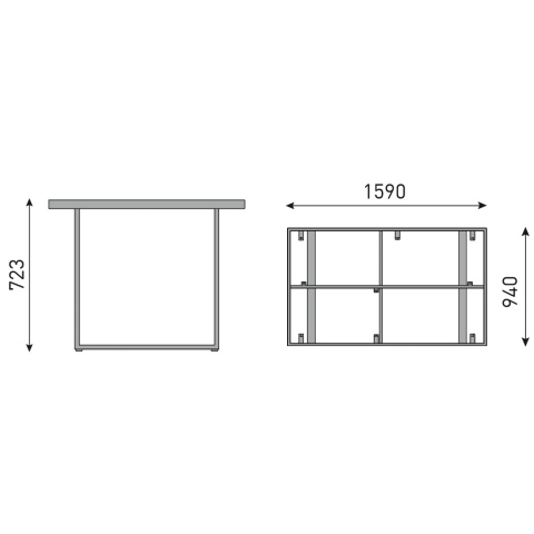 SKATE - stelaż stołu obiadowego Kettler 0105621-9000 STAL SZLACHETNA SKATE - stelaż stołu obiadowego Kettler 0105621-9000 STAL SZLACHETNA