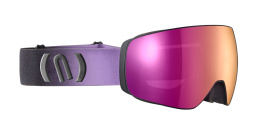 GOGLE NEON ARCTIC BLACK/LISEL Z PODWÓJNĄ WYMIENNĄ MAGNETYCZNĄ SZYBĄ LUSTRZNĄ VIOLET D3 I BURSZTYNOWĄ S1