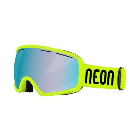 Gogle narciarskie NEON VENUS I Lime Fluo Black, Szyba: Blue
