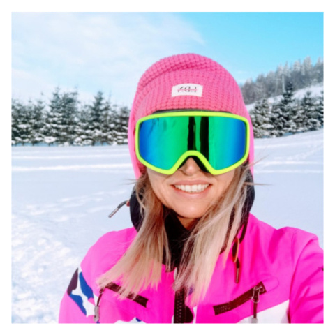 Gogle narciarskie NEON VENUS I Lime Fluo Black, Szyba: Blue