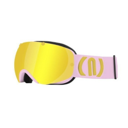 Gogle narciarskie NEON Break Light Pink, Szyba: Gold