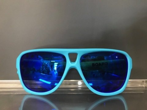 NEON Okulary przeciwsłoneczne Board cyjanowe, szkła niebieskie