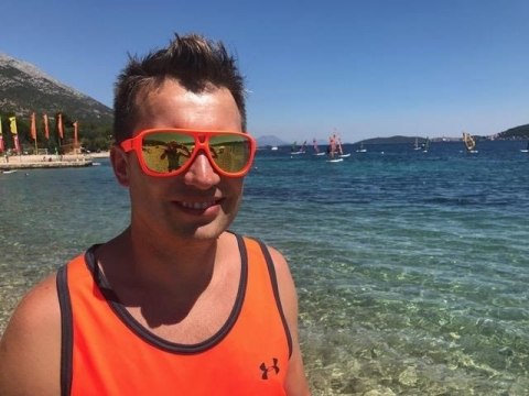 NEON Okulary przeciwsłoneczne Board pomarańczowe szkła złote