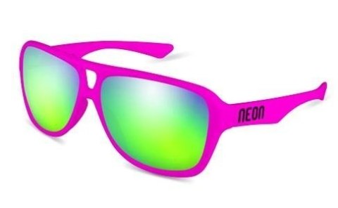 NEON Okulary przeciwsłoneczne Board różowe, szkła zielone