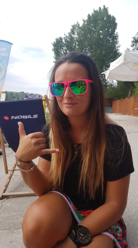 NEON Okulary przeciwsłoneczne Board różowe, szkła zielone