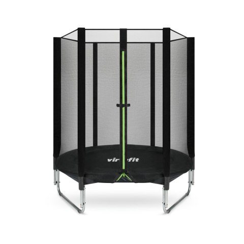 VIRTUFIT TRAMPOLINA DLA DZIECI Z SIATKĄ BEZPIECZEŃSTWA - CZARNA - 140 CM