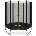VIRTUFIT TRAMPOLINA DLA DZIECI Z SIATKĄ BEZPIECZEŃSTWA - CZARNA - 140 CM
