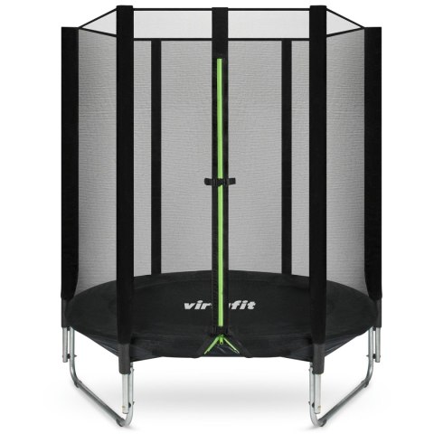 VIRTUFIT TRAMPOLINA DLA DZIECI Z SIATKĄ BEZPIECZEŃSTWA - CZARNA - 140 CM