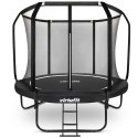 VIRTUFIT TRAMPOLINA PREMIUM Z SIATKĄ BEZPIECZEŃSTWA - CZARNA - 305 CM