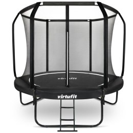 VIRTUFIT TRAMPOLINA PREMIUM Z SIATKĄ BEZPIECZEŃSTWA - CZARNA - 305 CM