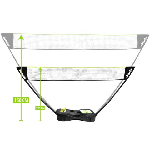 VIRTUFIT ZESTAW 2-W-1 PRZENOŚNY ZESTAW DO BADMINTONA I TENISA - W ZESTAWIE WALIZKA I RAKIETKI