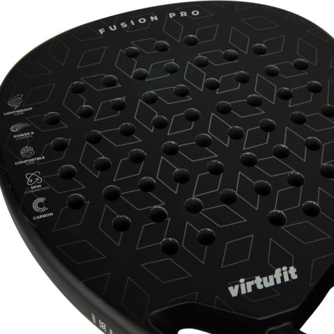 VIRTUFIT RAKIETA PADEL FUSION PRO - CZARNO-SREBRNA