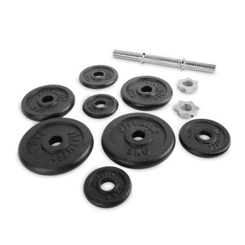 VIRTUFIT REGULOWANY ZESTAW HANTLI PRO - ZESTAW SZTANGI - ŻELIWO - 1 X 15 KG