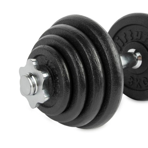 VIRTUFIT REGULOWANY ZESTAW HANTLI PRO - ZESTAW SZTANGI - ŻELIWO - 1 X 15 KG